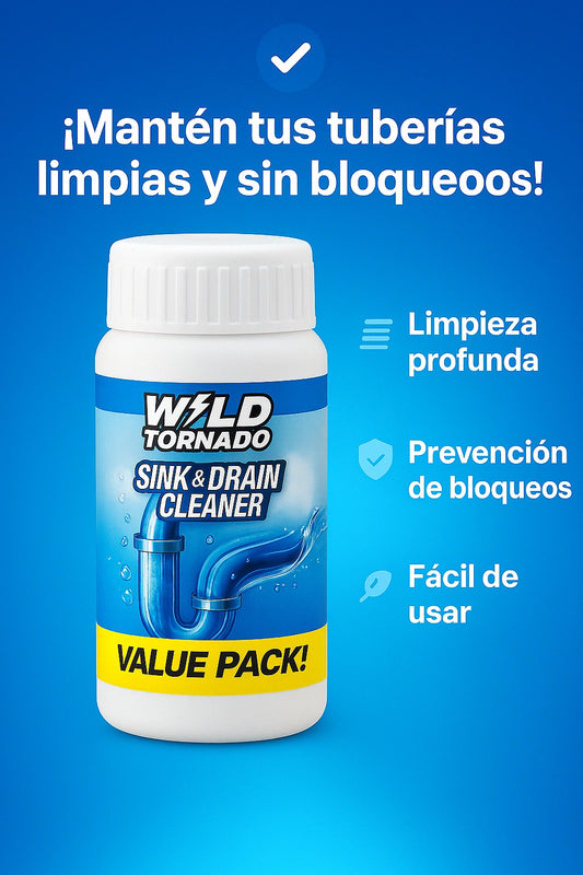 Lleva 3 y paga 1 Polvo Destapa Cañerías – Destapa, Limpia y Previene 🚿