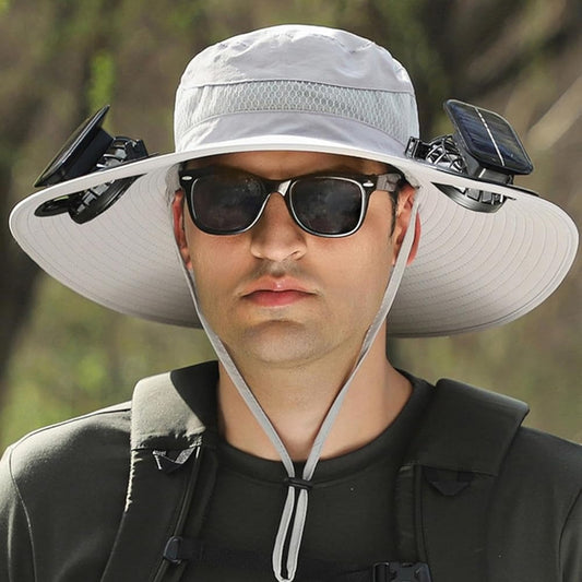 Gorra con ventilador solar