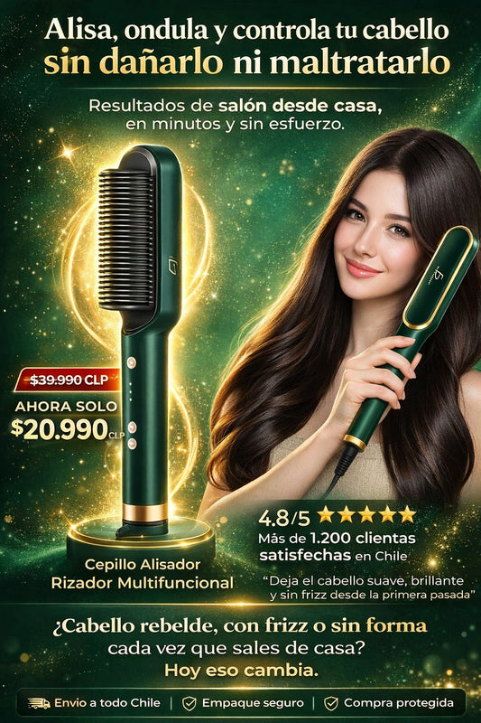 Cepillo Alisador Rizador Multifuncional
