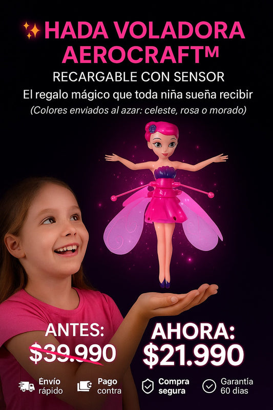 ✨🎀 Hada Voladora Recargable con Sensor